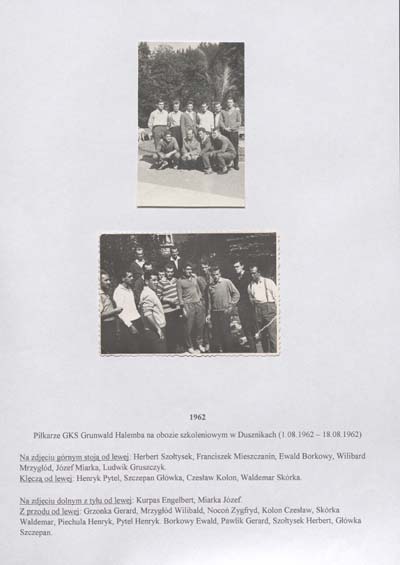 zdjęcie okładki Piłkarze GKS Grunwald Halemba na obozie piłkarskim w Dusznikach (1.07.1961 – 28.07.1961).