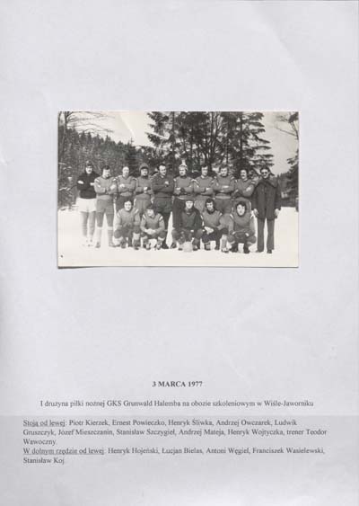 zdjęcie okładki I drużyna piłki nożnej GKS Grunwald Halemba na obozie szkoleniowym w Wiśle Jaworniku.