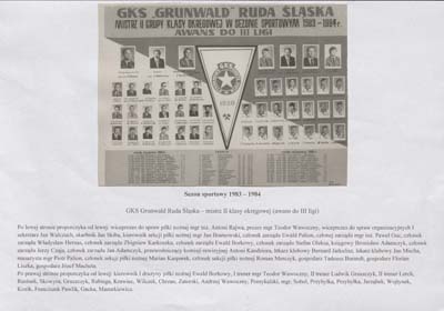 zdjęcie okładki Sezon sportowy 1983-1984. GKS Grunwald Ruda Śląska – mistrz II klasy okręgowej (awans do III ligi)