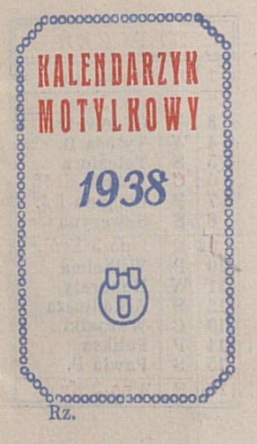 zdjęcie okładki Kalendarz motylkowy - 1938