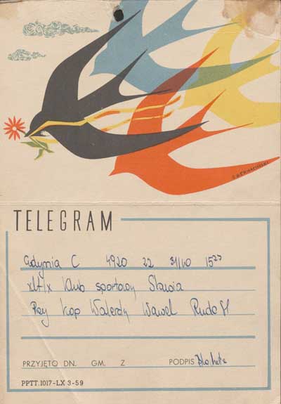 zdjęcie okładki Telegram Floty Gdynia z gratulacjami dla KS Slavia